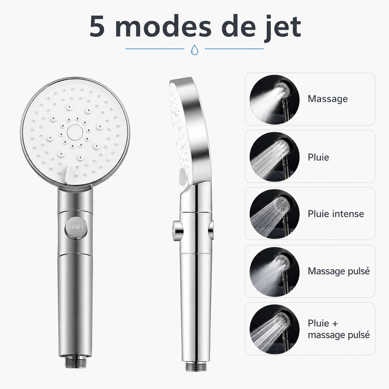 Pommeau de douche filtrant - 5 modes