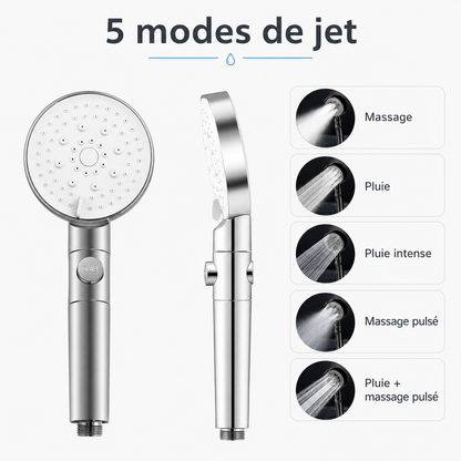 Pommeau de douche filtrant - 5 modes