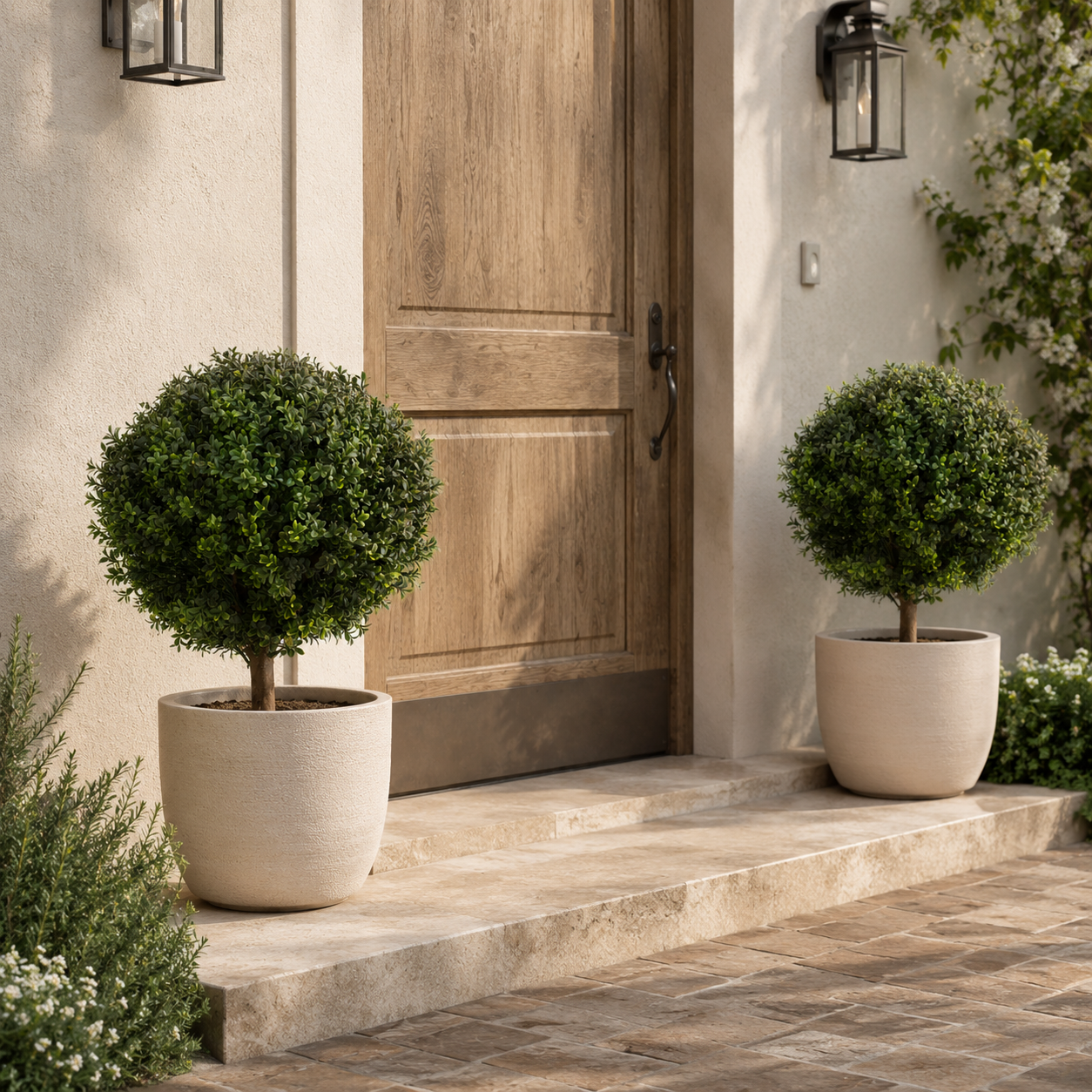 Plante d'extérieur artificielle - Buisson taillé 65cm