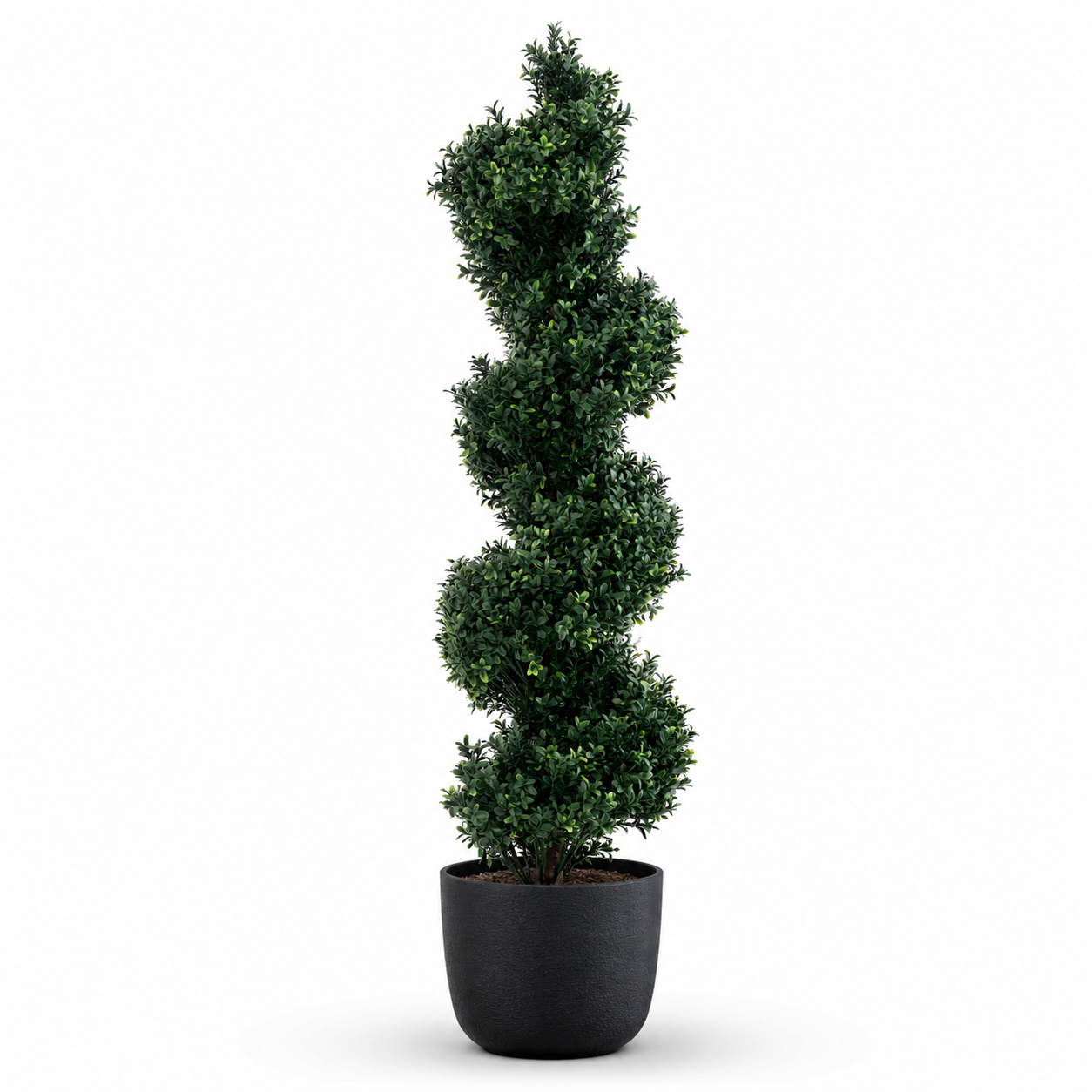Plante d'extérieur artificielle - Buisson taillé spirale 120cm