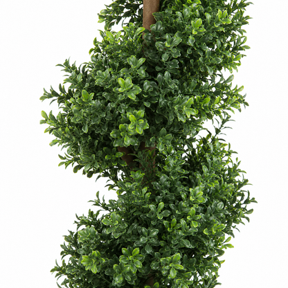 Plante d'extérieur artificielle - Buisson taillé spirale 120cm