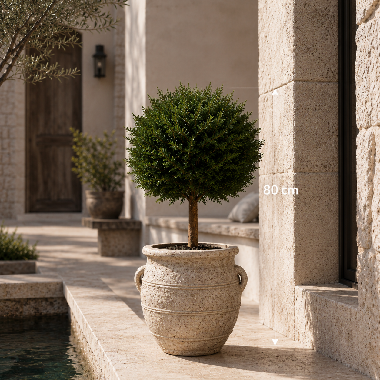 Plante d'extérieur artificielle - Boule de Thuya 80cm